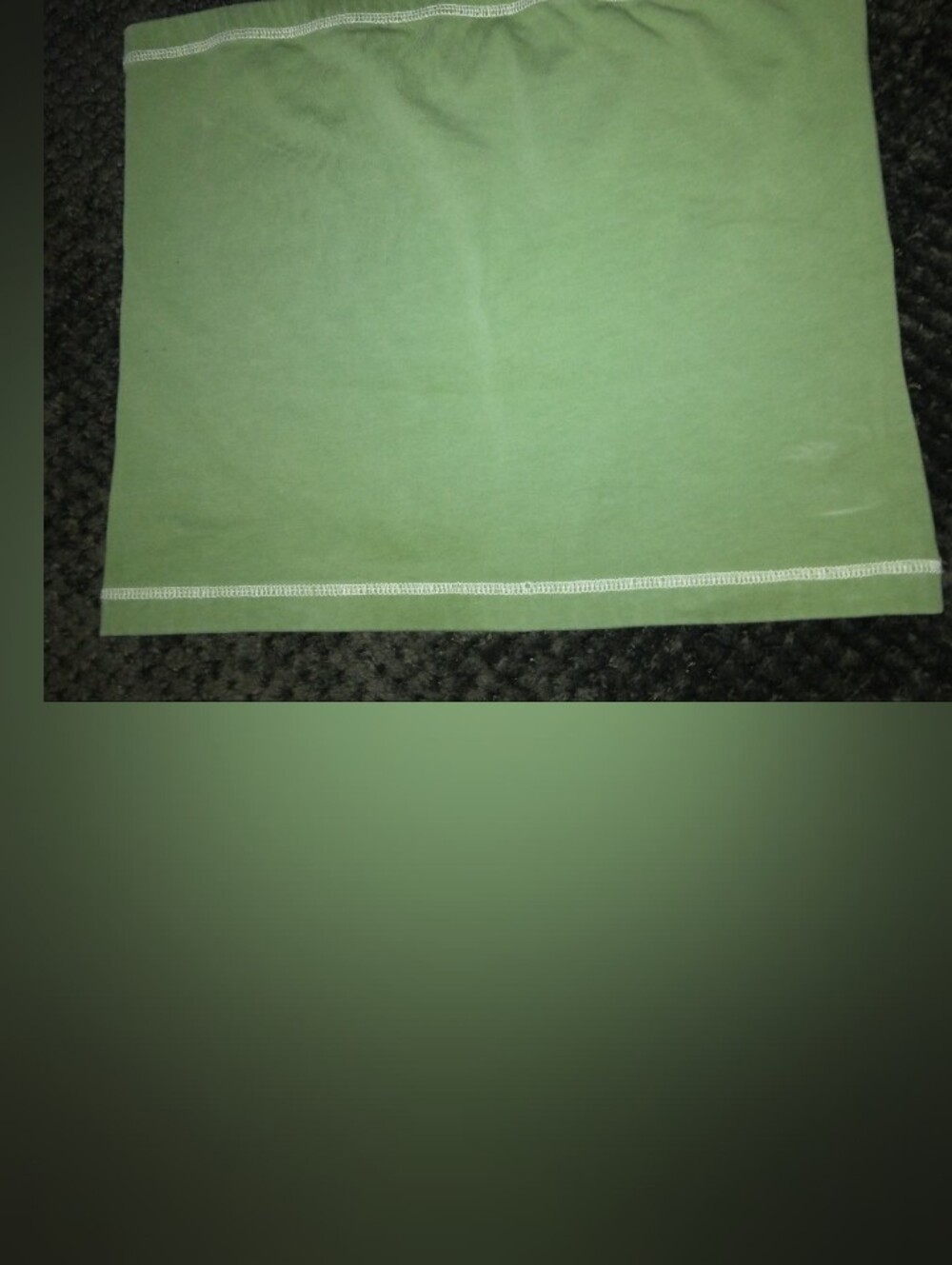 Pilcro Green Tube Top with White Stitching